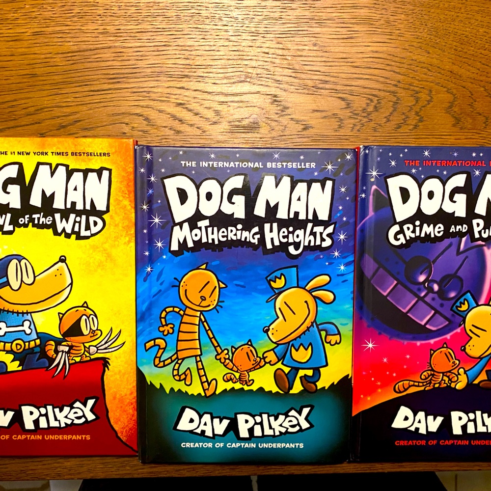 DOGMAN books by Dav Pilkey, gently used. Selling together.